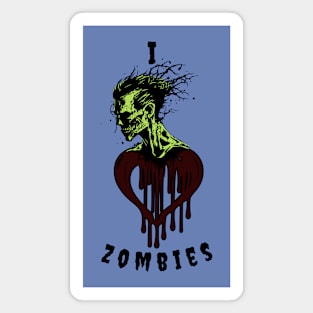 I Heart Zombies Magnet